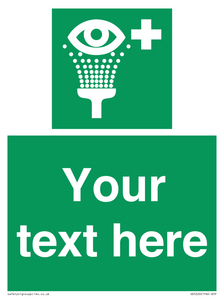 Custom Eye Wash Station Sign